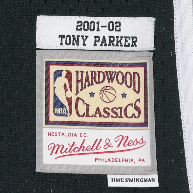 Mitchell & Ness Basketball Jerseys SW Fan Edition 01 02 Season San Antonio Spurs Parker Size 9 Men's Black-2
