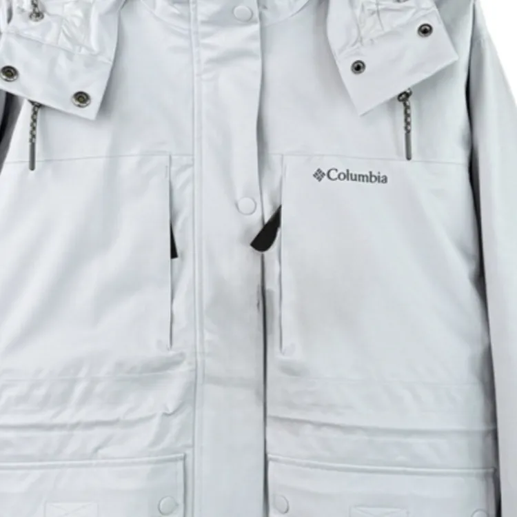 Columbia City Outdoor Collection Hiking Waterproof And Windproof To Keep Warm Windbreaker Jacket Women's Gray Blue-4