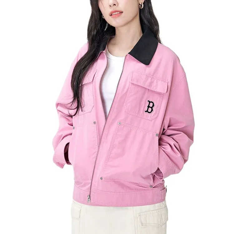 MLB Boston Red Sox Jacket Unisex Pink-2