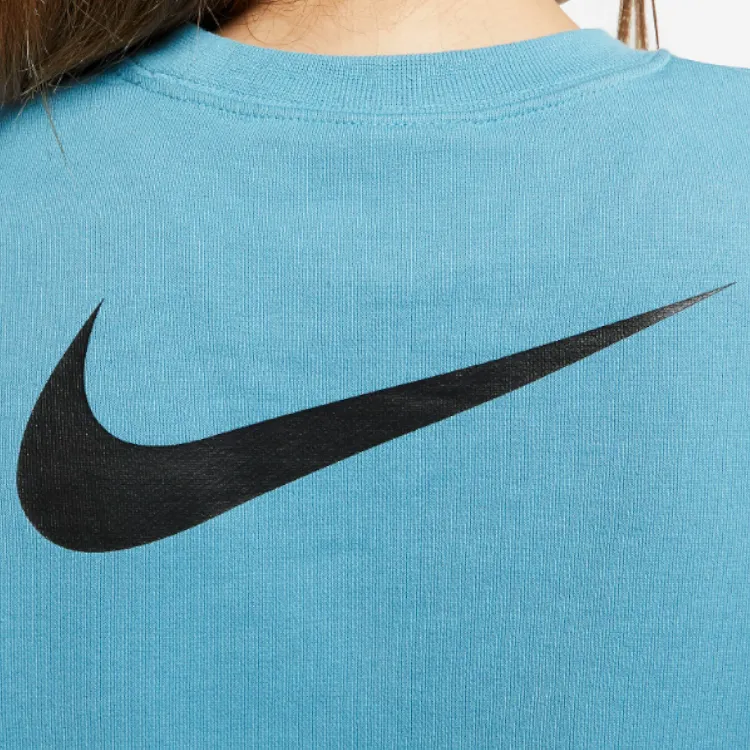 Nike Sportswear Swoosh French Terry Crew Sweatshirt Women's Blue-3