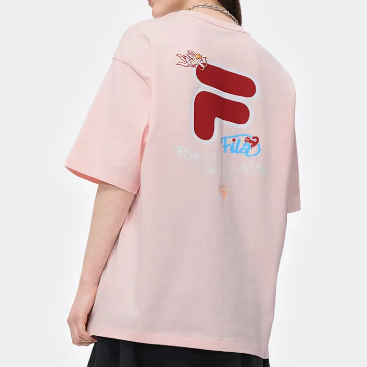 FILA FUSION FOB Series T Shirt Unisex Enchanted Pastel Pink-3