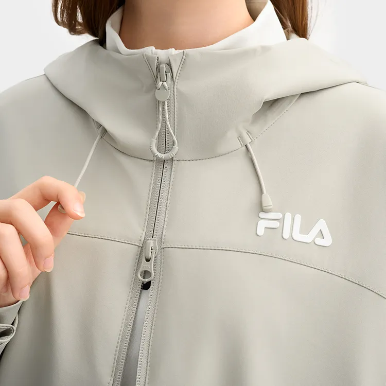 FILA Lifestyle 2025Q1 Woven Coat Women's Courtyard Stone Gray-4