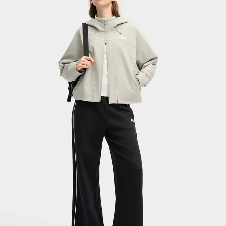 FILA Lifestyle 2025Q1 Woven Coat Women's Courtyard Stone Gray-2