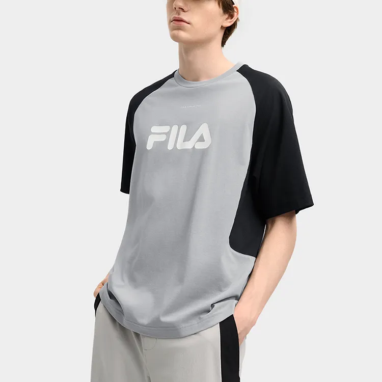 FILA T Shirt Men's Marble Asphalt Gray Green-4