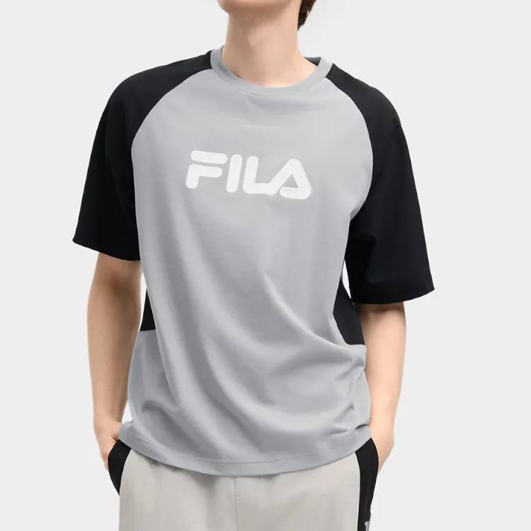 FILA T Shirt Men's Marble Asphalt Gray Green-2