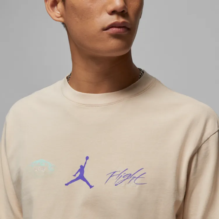 Jordan T Shirt Men's Beach White-5