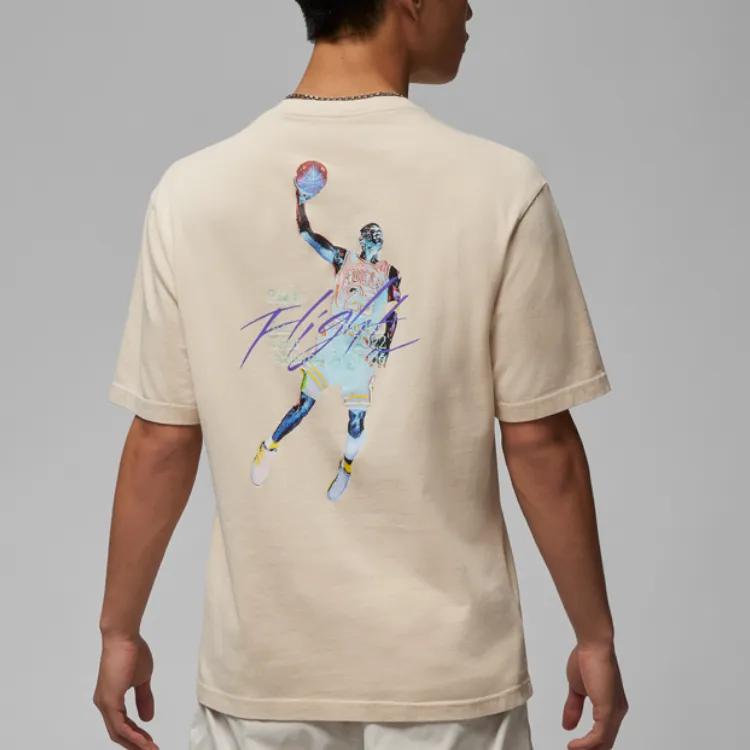 Jordan T Shirt Men's Beach White-2