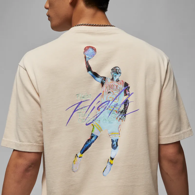 Jordan T Shirt Men's Beach White-4