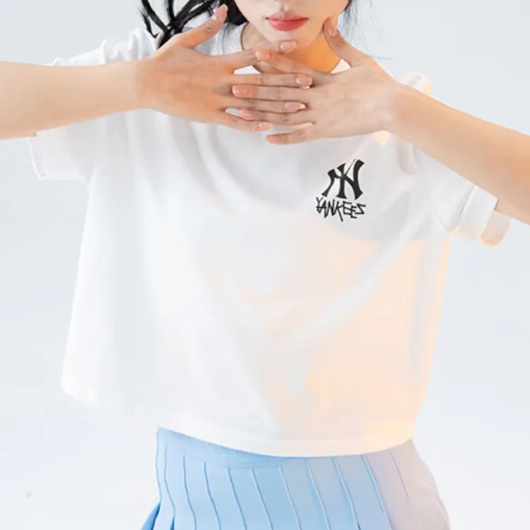 MLB New York Yankees T Shirts Women's Ecru-2