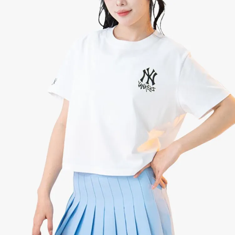MLB New York Yankees T Shirts Women's Ecru-3