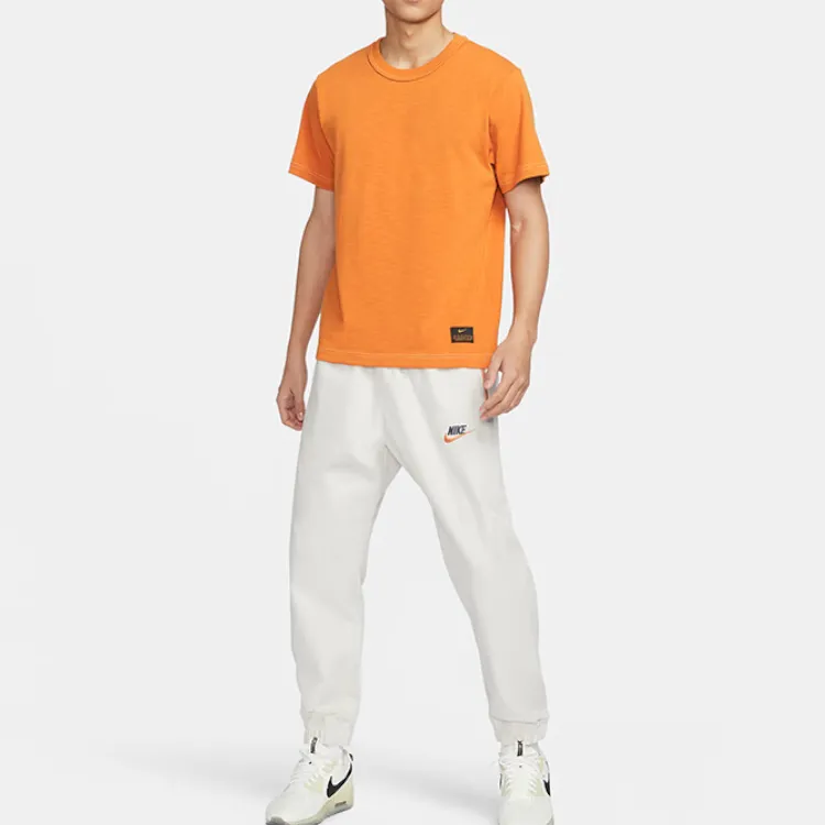Nike T Shirts Men Orange-2
