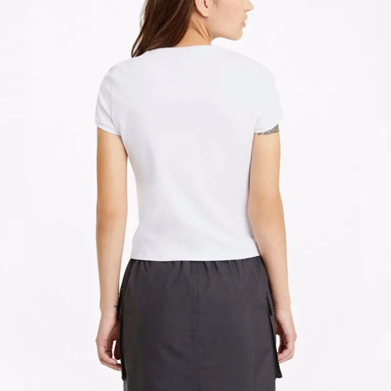 PUMA Set in Sleeve T Shirt Women's White-4
