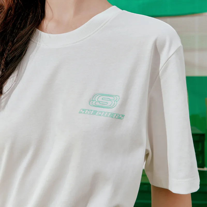 Skechers T Shirt Unisex Marshmallow White-4