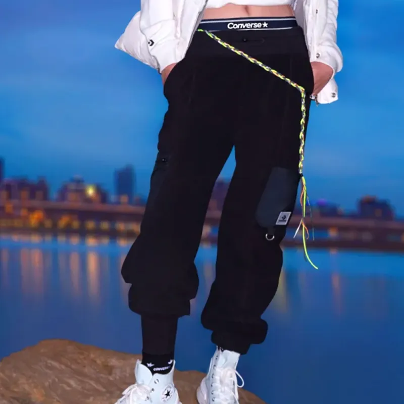 Converse Knitted Sports Pants Women's Black-2