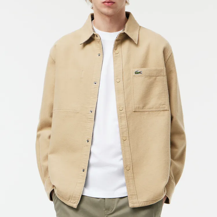LACOSTE Shirts Men Khaki-3
