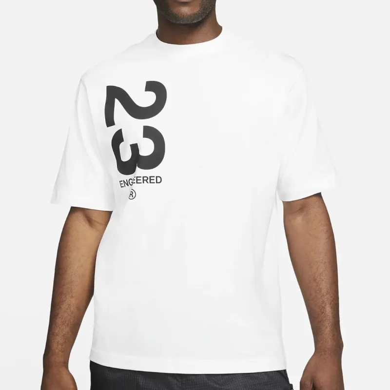 Jordan Drop Shoulder Sleeve T-Shirt Men's White-3