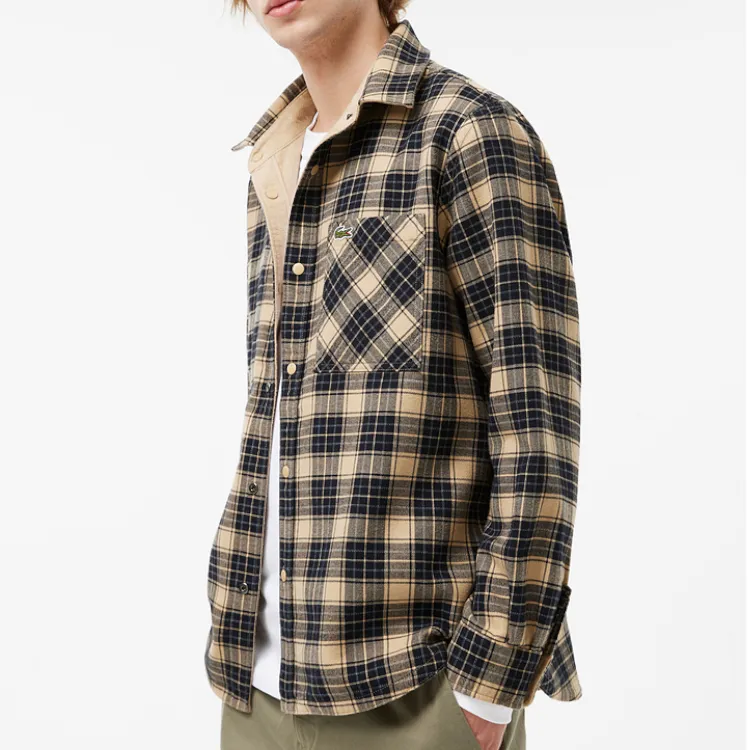 LACOSTE Shirts Men Khaki-4