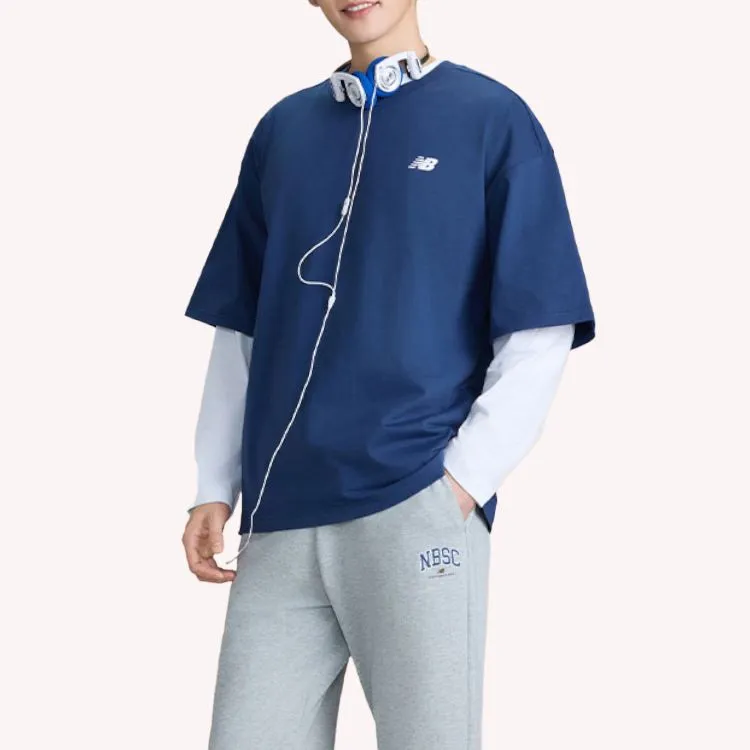 New Balance T Shirts Men Blue NNY-4