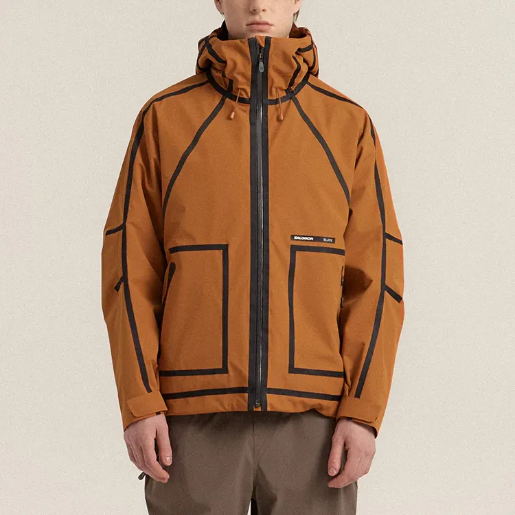 SALOMON Slate Jackets Coats Men's Orange-4