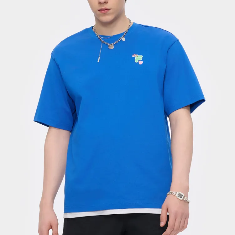 FILA FUSION FOB Series T Shirt Unisex Dream Sea Blue-3