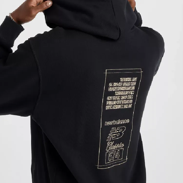 New Balance Athletics French TerryNB 574 Classic Sweatshirt Men's Black-3