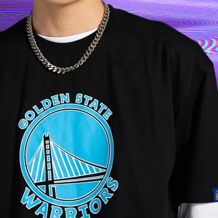 NBA Team T Shirts Men Black-3