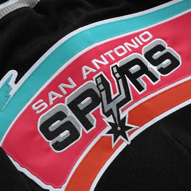 Mitchell & Ness X Just Don 90s San Antonio Spurs 1998-99 Shorts-3