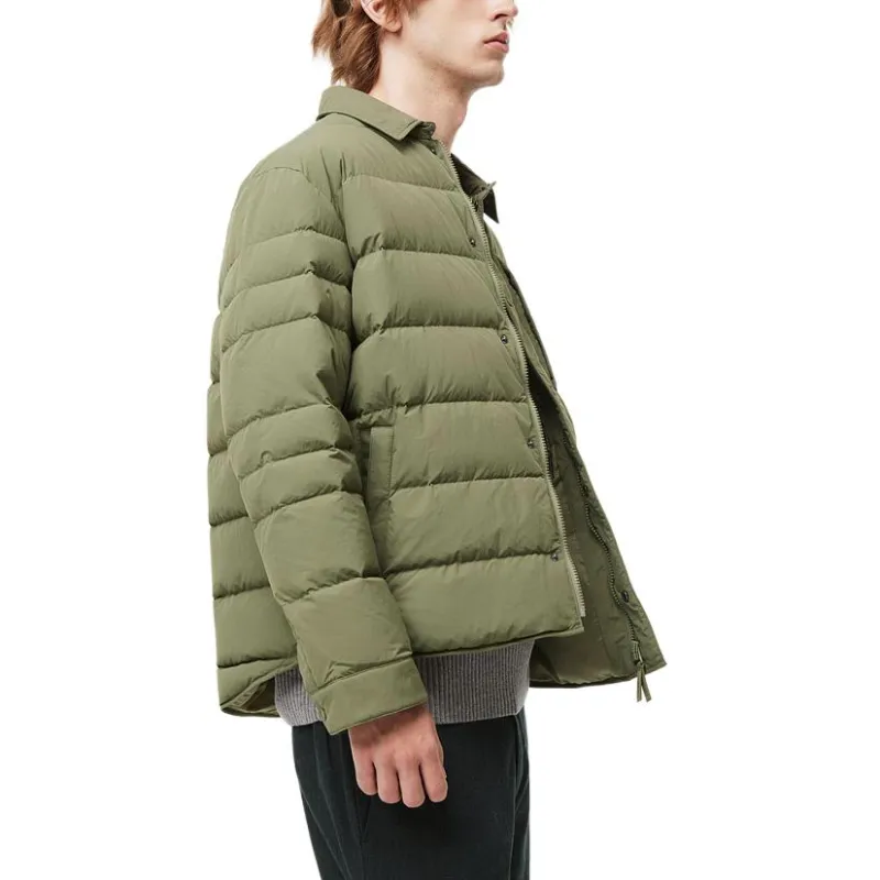 LACOSTE Down Jacket Men's Khaki Green-2