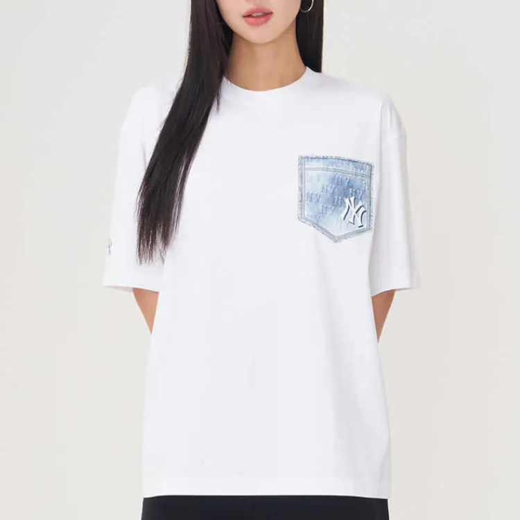 MLB New York Yankees T Shirt Unisex Ecru-1
