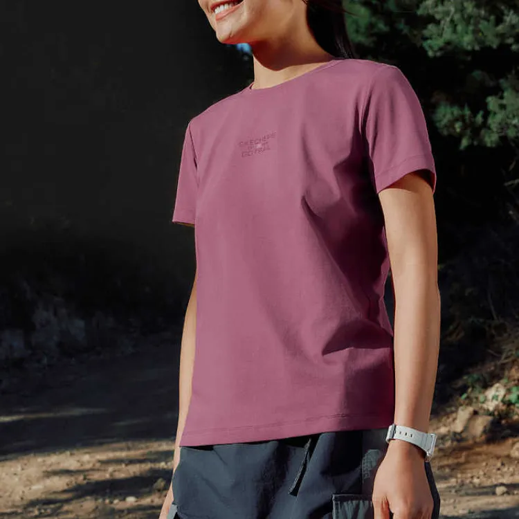 Skechers GO DRI T Shirt Women's Malaga Pink-3