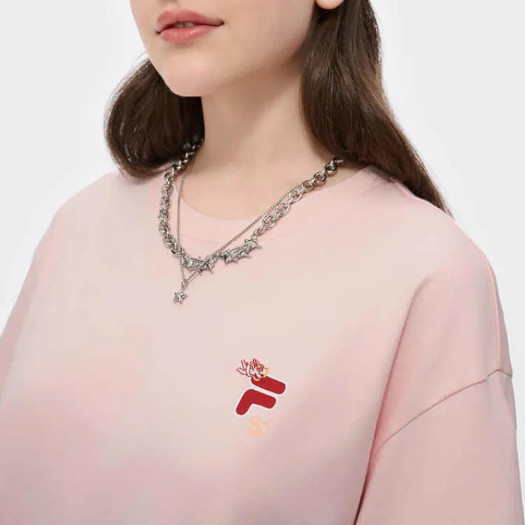 FILA FUSION FOB Series T Shirt Unisex Enchanted Pastel Pink-6