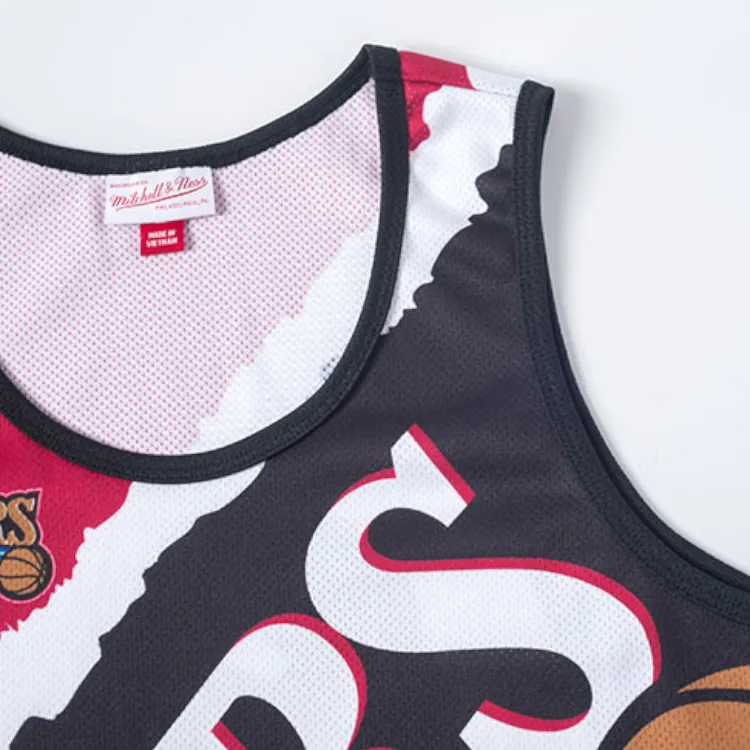 Mitchell & Ness Basketball Jerseys Men's Black Red-2