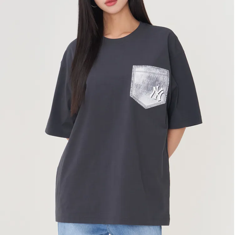 MLB New York Yankees T Shirt Unisex Charcoal Gray-3