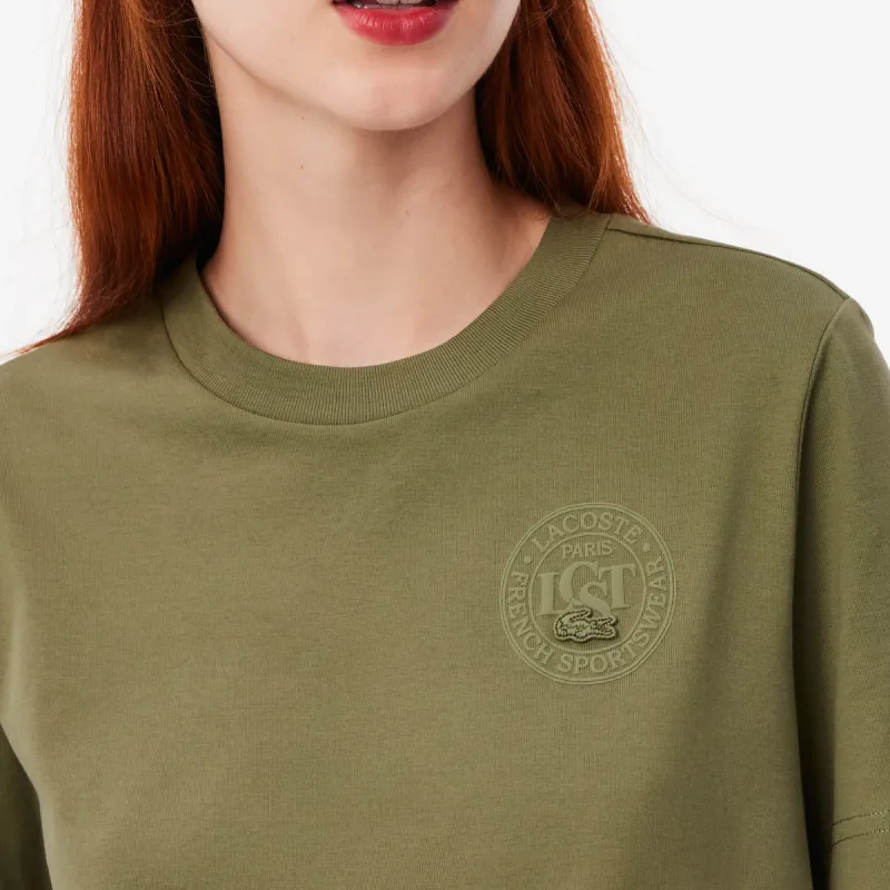 LACOSTE T Shirt Women's Khaki Green-4