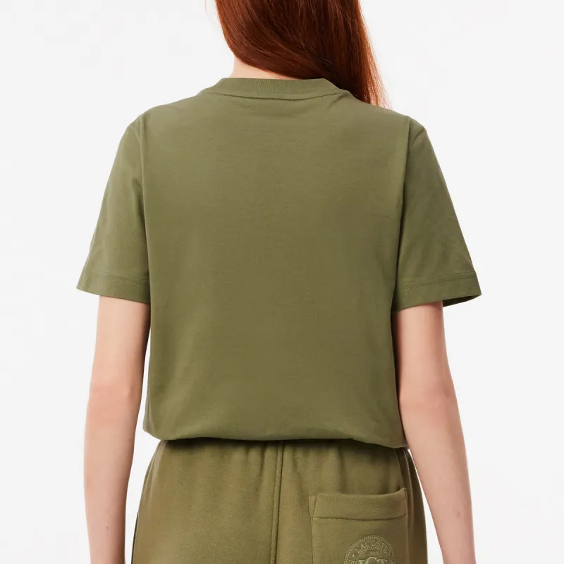 LACOSTE T Shirt Women's Khaki Green-2