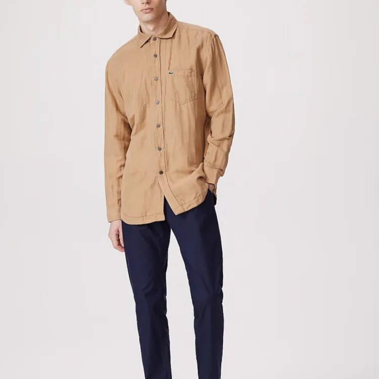 LACOSTE Shirts Men Brown-2