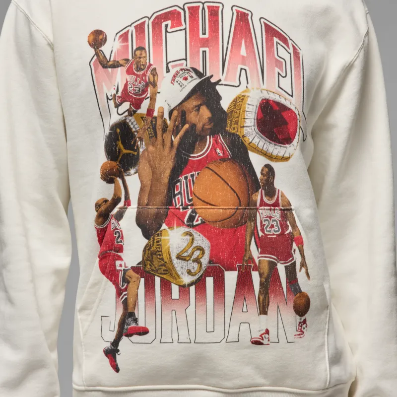 Jordan Flight Fleece Sweatshirt Men's Sail White-5