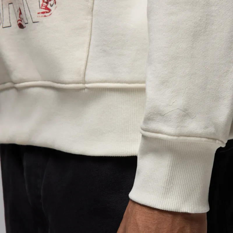 Jordan Flight Fleece Sweatshirt Men's Sail White-6
