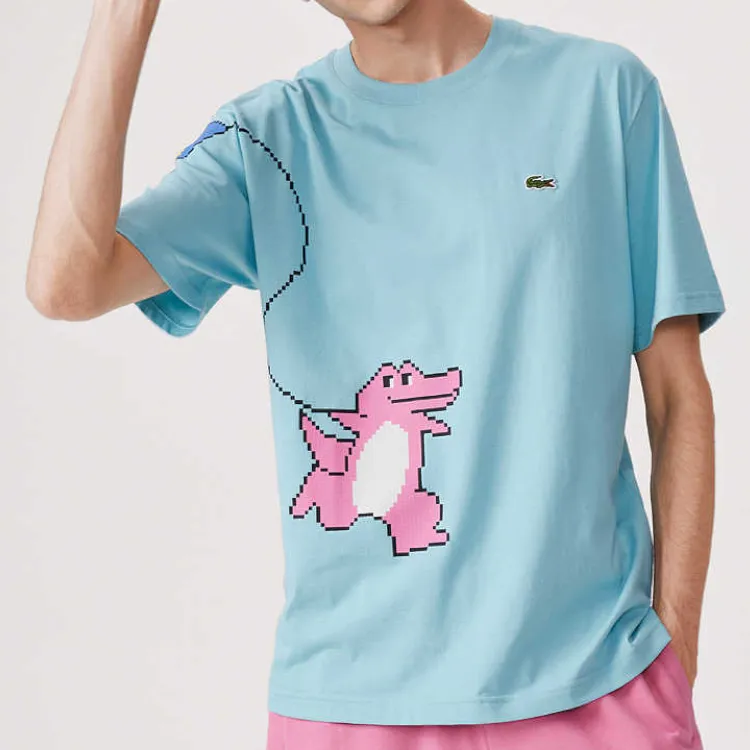 LACOSTE T Shirt Unisex Tide Blue-1