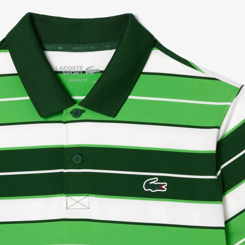 LACOSTE Polo Shirt Men's Green White-3