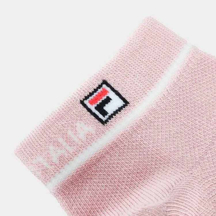 FILA Ankle Socks Women's 1 Pack White Stone Pink-4