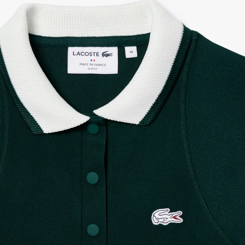 LACOSTE Short Sleeved Dresses Women's Green-4