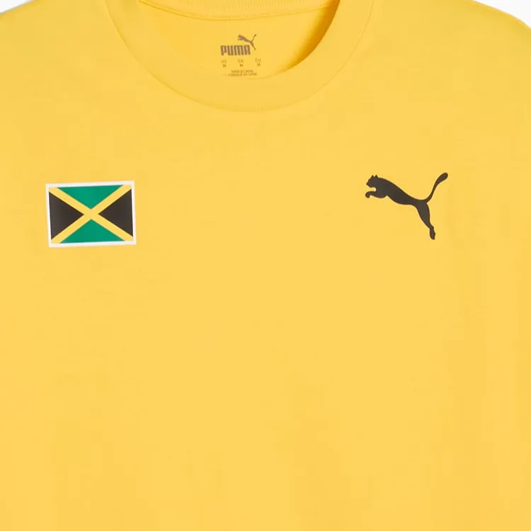 PUMA Village Wear Cotton Tee Men T Shirt Men's Yellow-2
