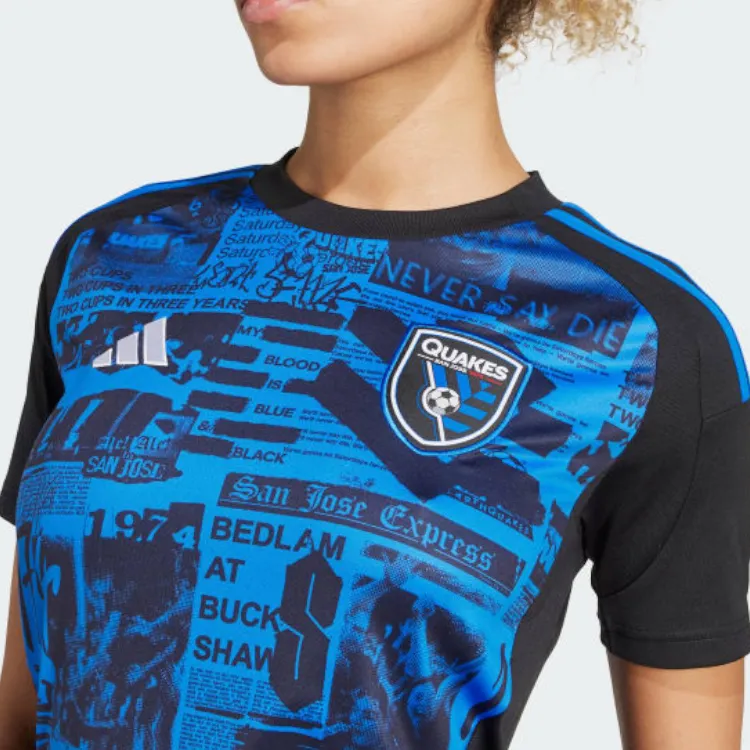 Adidas Women's San Jose Earthquakes 25/26 Home Jersey Black-5