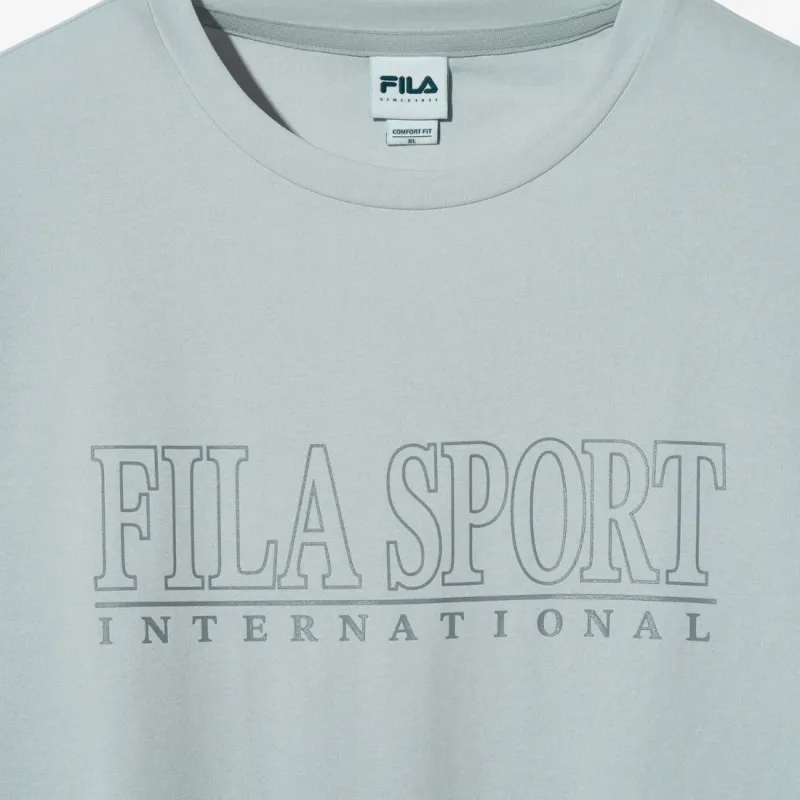 FILA T Shirts Unisex Light Gray-2