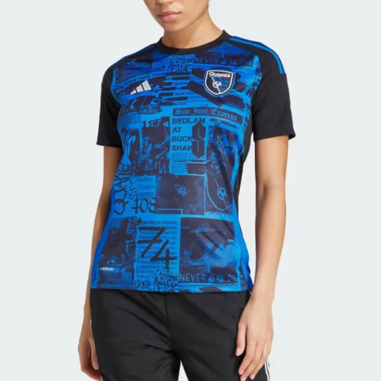 Adidas Women's San Jose Earthquakes 25/26 Home Jersey Black-2