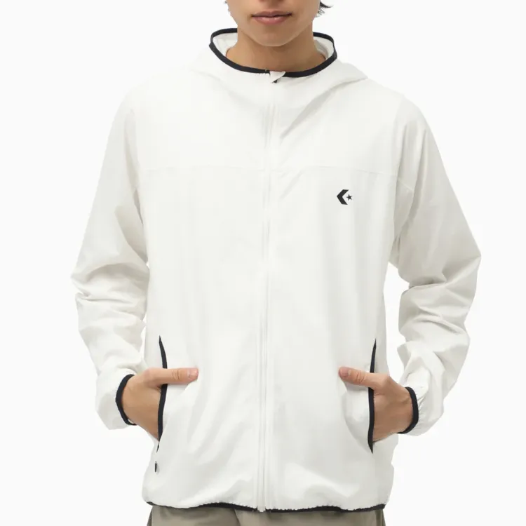 Converse ACTIVE HOOD TOP MENS Jackets & Coats Men's White-2