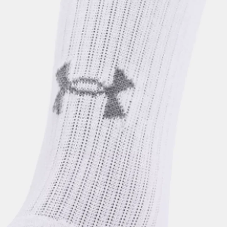 Under Armour Mid Calf Socks Unisex 3 Pack White-3