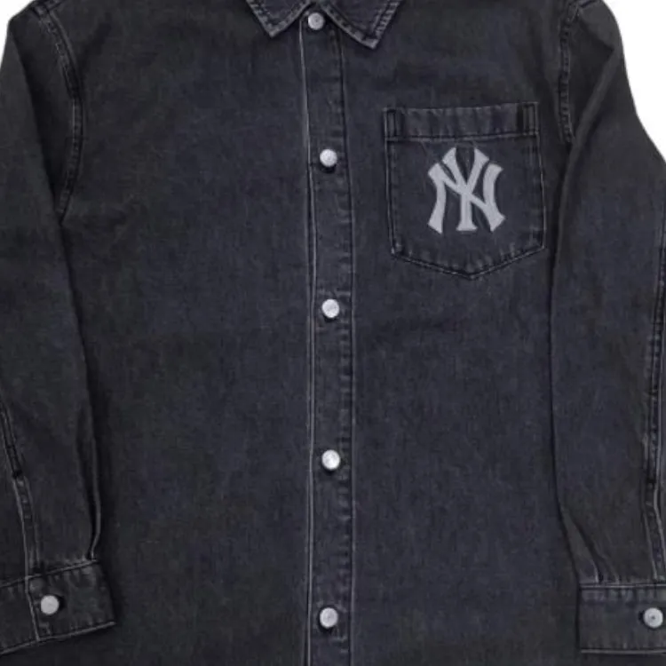 MLB New York Yankees Denim Jackets Unisex Black-3
