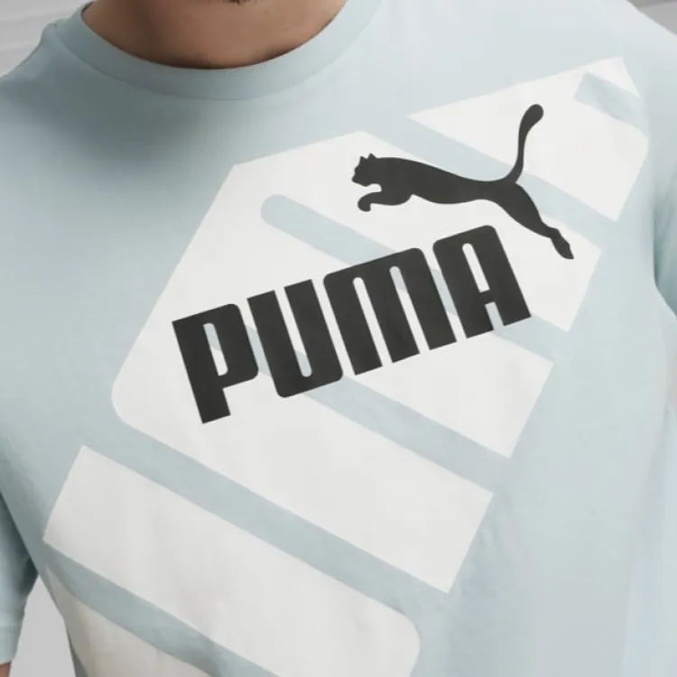 PUMA Power T Shirts Men Turquoises-2